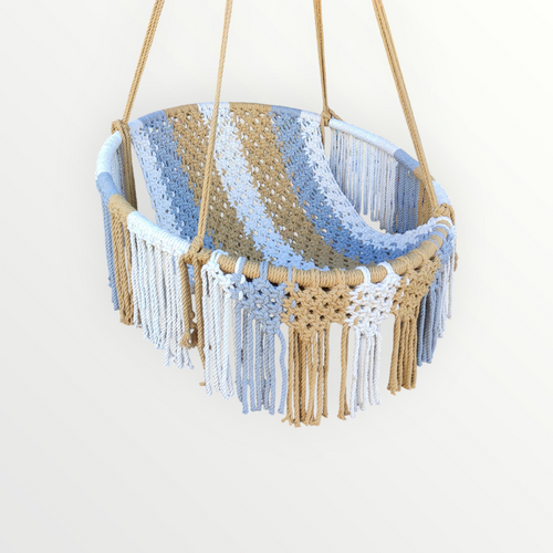 Multicolor Macramé Hanging Chair