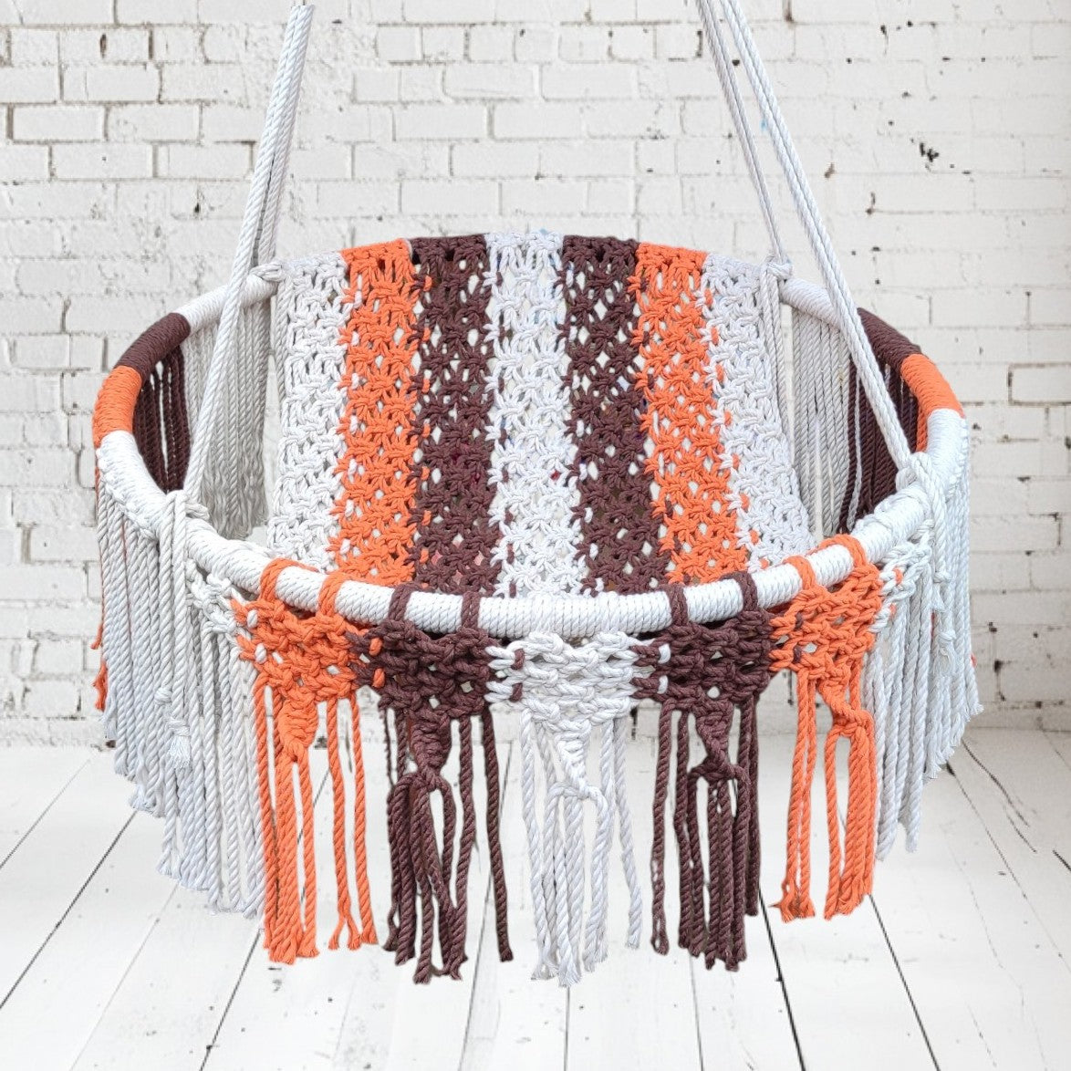 Terracota Macramé Hanging Chair