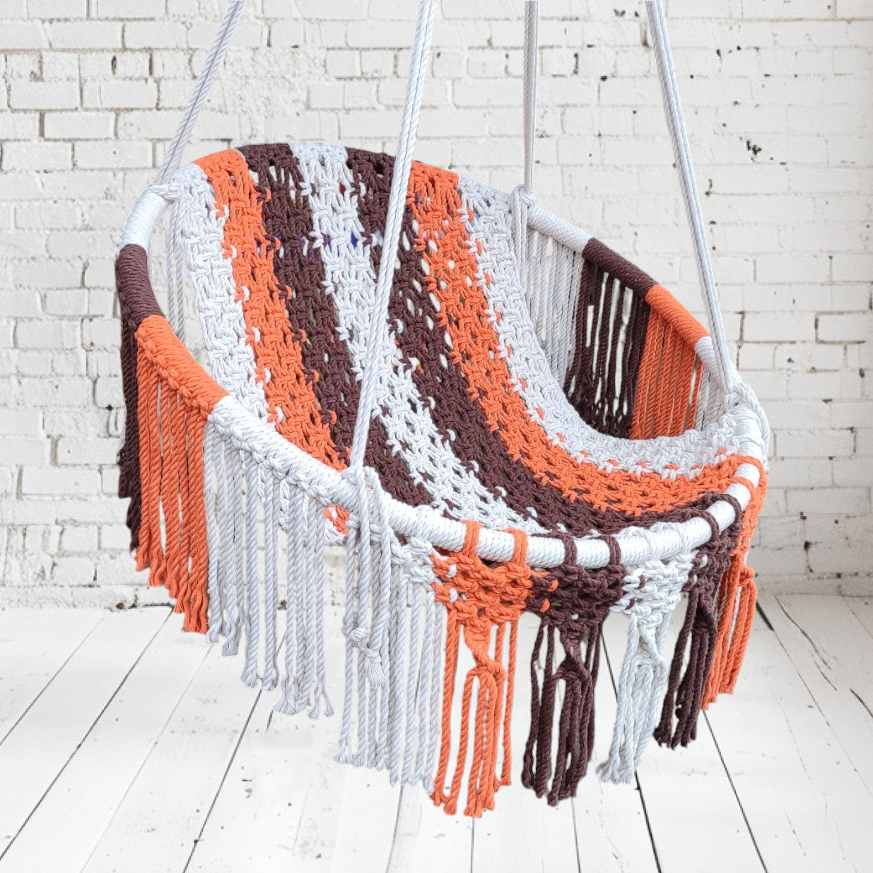 Terracota Macramé Hanging Chair