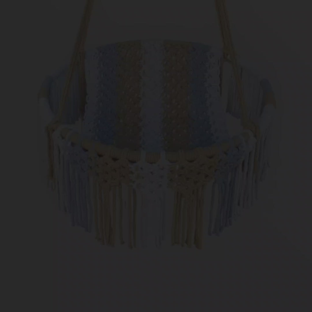 Multicolor Macramé Hanging Chair