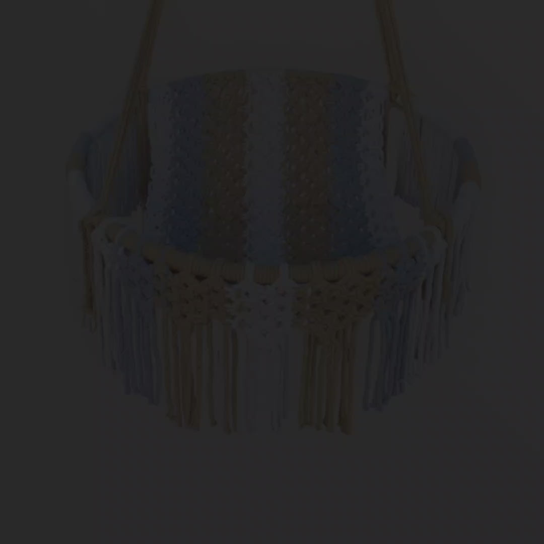 Multicolor Macramé Hanging Chair